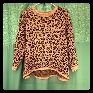 Juniors Leopard Print Sweater